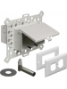 Arlington DBHM1WGC - Low Profile InBox for New Stucco, Textured Surfaces, and Rigid Siding - 1-Gang - Horizontal Mount - Weatherproof Cover - White